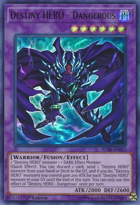 Destiny HERO - Dangerous BLHR-EN063 card from Battles of Legend: Hero's Revenge