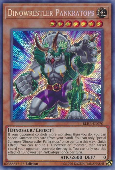 Dinowrestler Pankratops BLHR-EN070 card from Battles of Legend: Hero's Revenge
