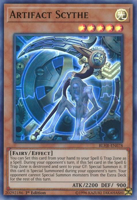 Artifact Scythe BLHR-EN078 card from Battles of Legend: Hero's Revenge