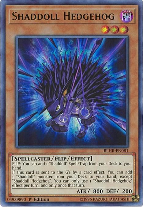 Shaddoll Hedgehog BLHR-EN081 card from Battles of Legend: Hero's Revenge