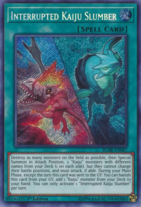 Interrupted Kaiju Slumber BLHR-EN087 card from Battles of Legend: Hero's Revenge