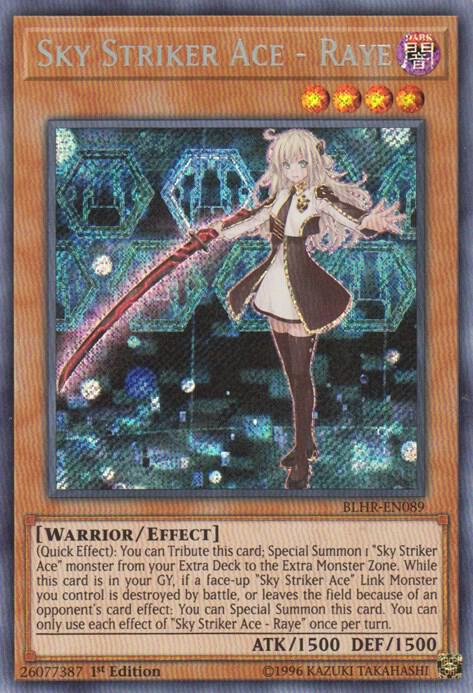 Sky Striker Ace - Raye BLHR-EN089 card from Battles of Legend: Hero's Revenge