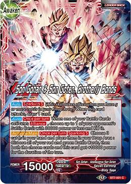 Son Gohan // Son Gohan & Son Goten, Brotherly Bonds BT7-001 card from Assault of the Saiyans