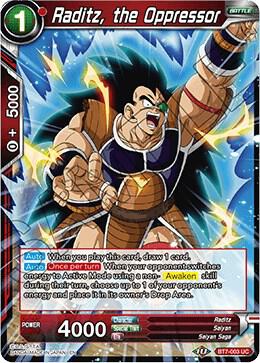 Raditz, the Oppressor BT7-003 card from Assault of the Saiyans