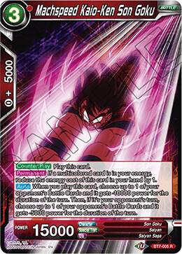Machspeed Kaio-Ken Son Goku BT7-005 card from Assault of the Saiyans
