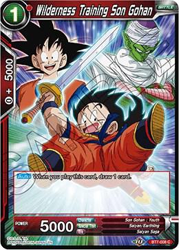 Wilderness Training Son Gohan BT7-008 card from Assault of the Saiyans