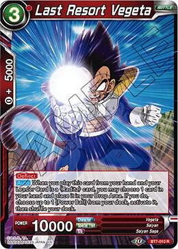 Last Resort Vegeta BT7-010 card from Assault of the Saiyans