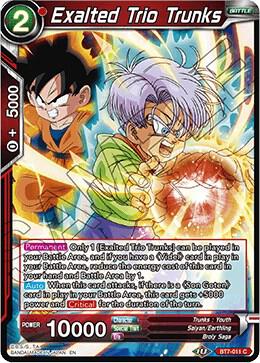 Exalted Trio Trunks BT7-011 card from Assault of the Saiyans