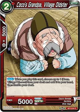 Coco's Grandpa, Village Oldster BT7-016 card from Assault of the Saiyans