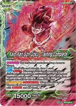 Son Goku // Kaio-Ken Son Goku, Training Complete BT7-050 card from Assault of the Saiyans