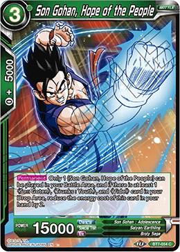 Son Gohan, Hope of the People BT7-054 card from Assault of the Saiyans