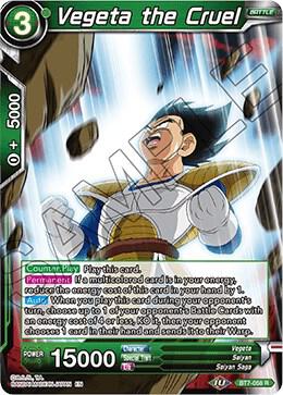 Vegeta the Cruel BT7-058 card from Assault of the Saiyans