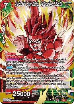 Kaio-Ken Son Goku, Defender of Earth BT7-111 card from Assault of the Saiyans