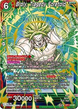 Broly, Tragedy Foretold BT7-115 card from Assault of the Saiyans