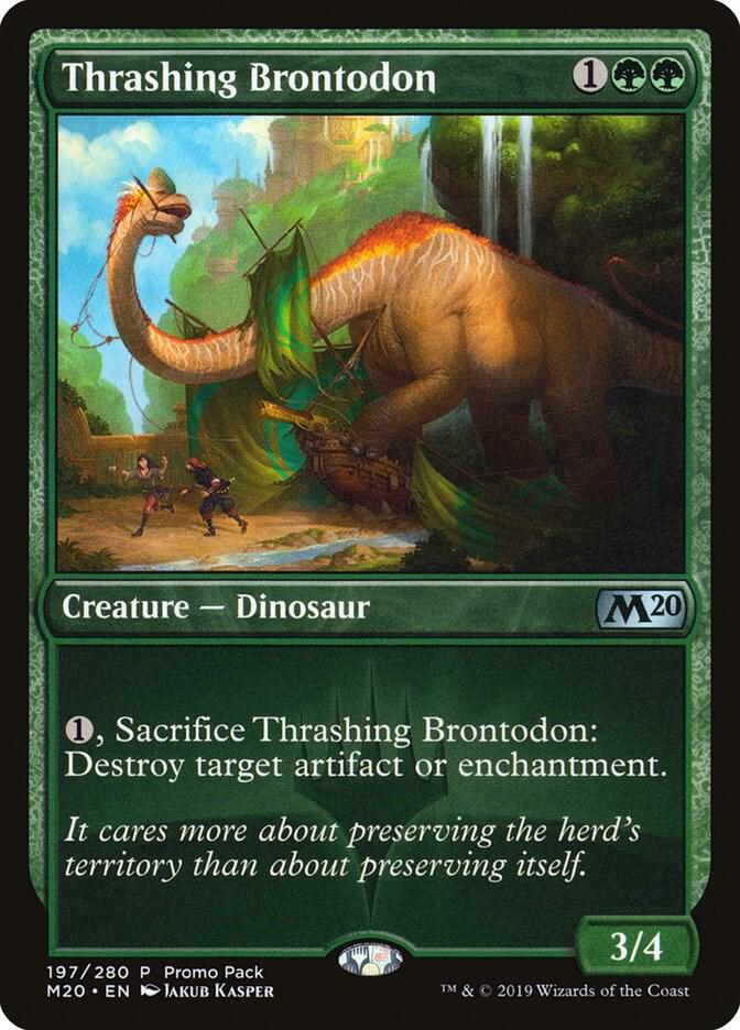 Thrashing Brontodon 197 card from Promo Pack: Core Set 2020