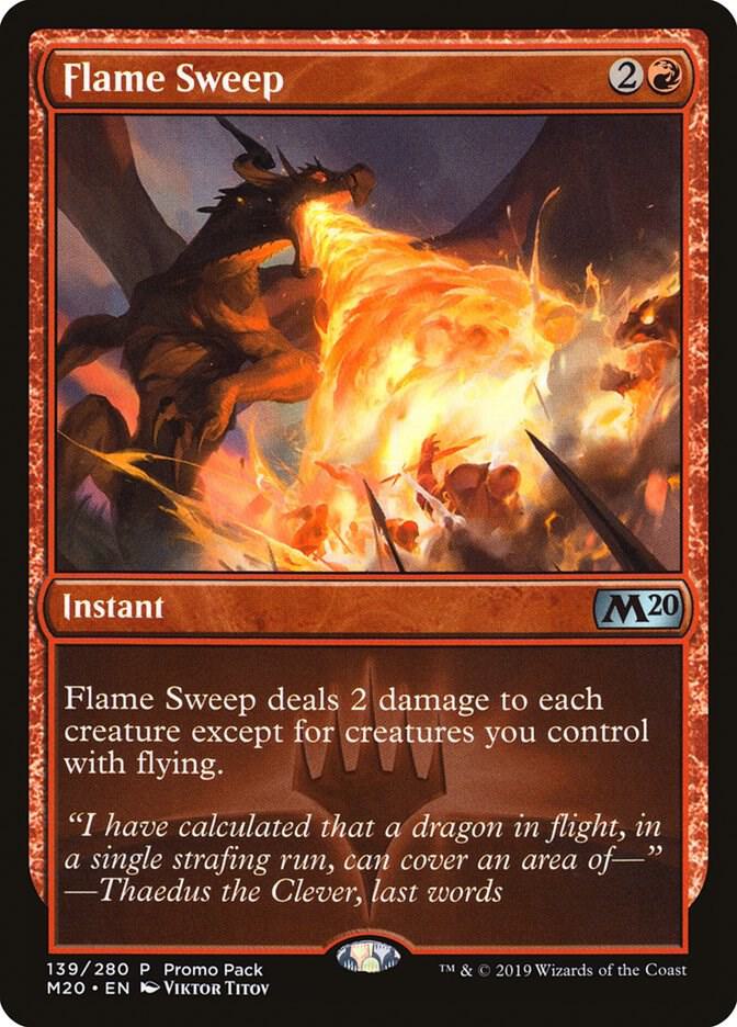 Flame Sweep 139 card from Promo Pack: Core Set 2020