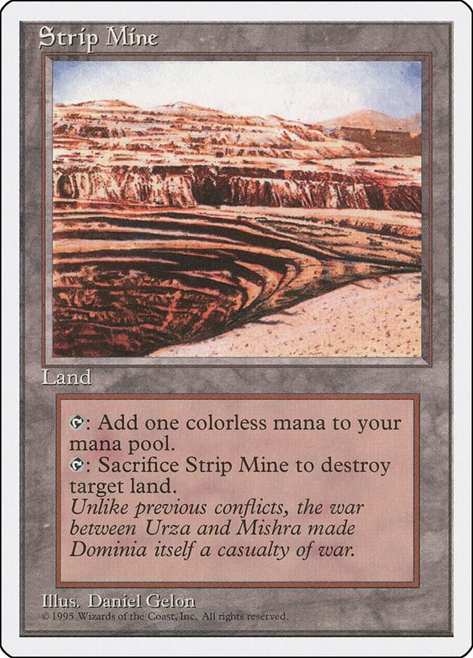 Strip Mine 189 card from Fourth Edition
