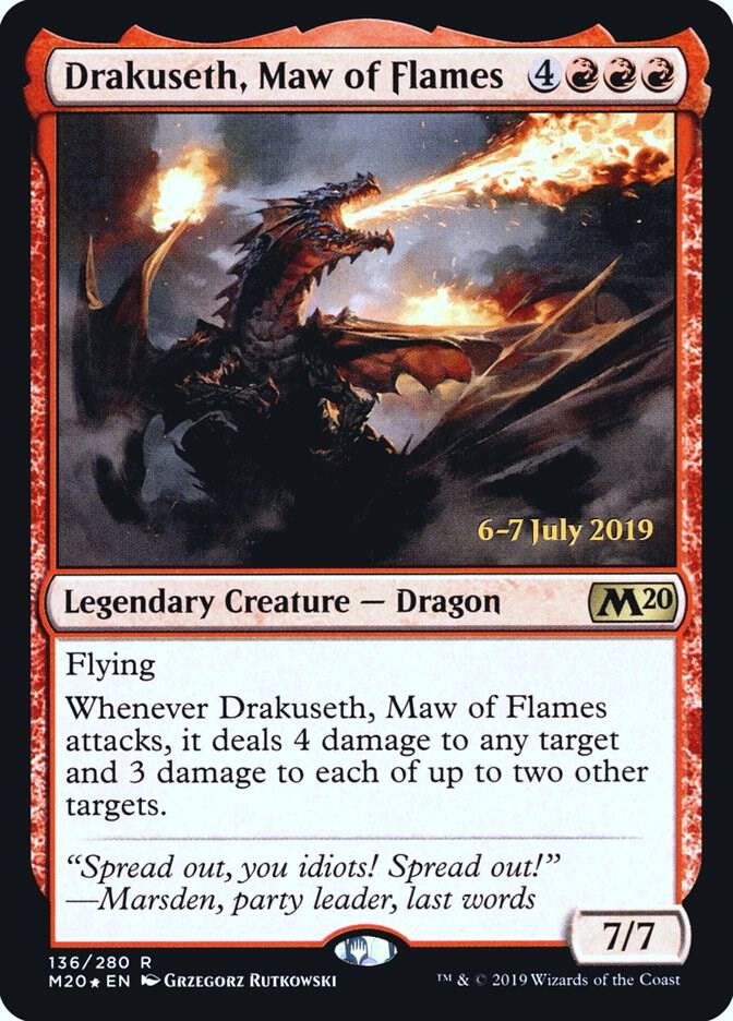 Drakuseth, Maw of Flames (M20) 136 card from Prerelease Cards