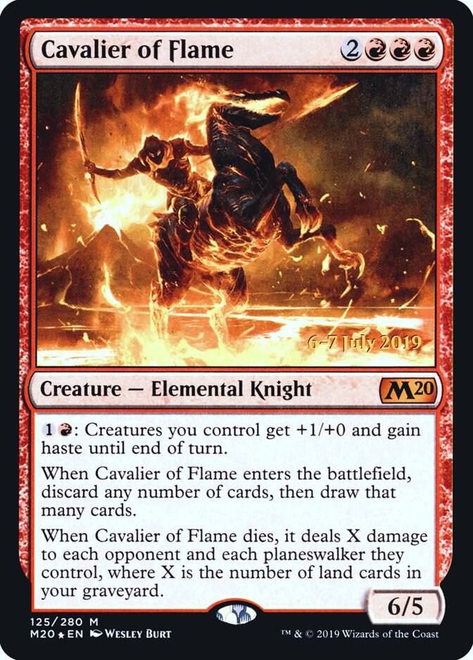 Cavalier of Flame 125 card from Prerelease Cards