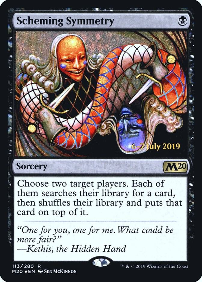 Scheming Symmetry 113 card from Prerelease Cards