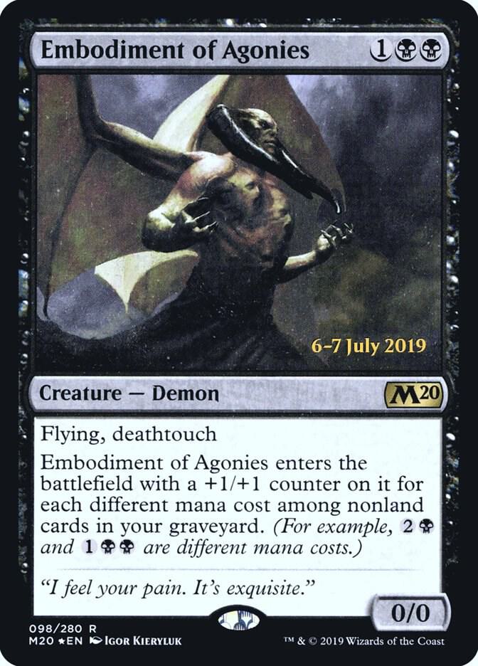 Embodiment of Agonies 98 card from Prerelease Cards