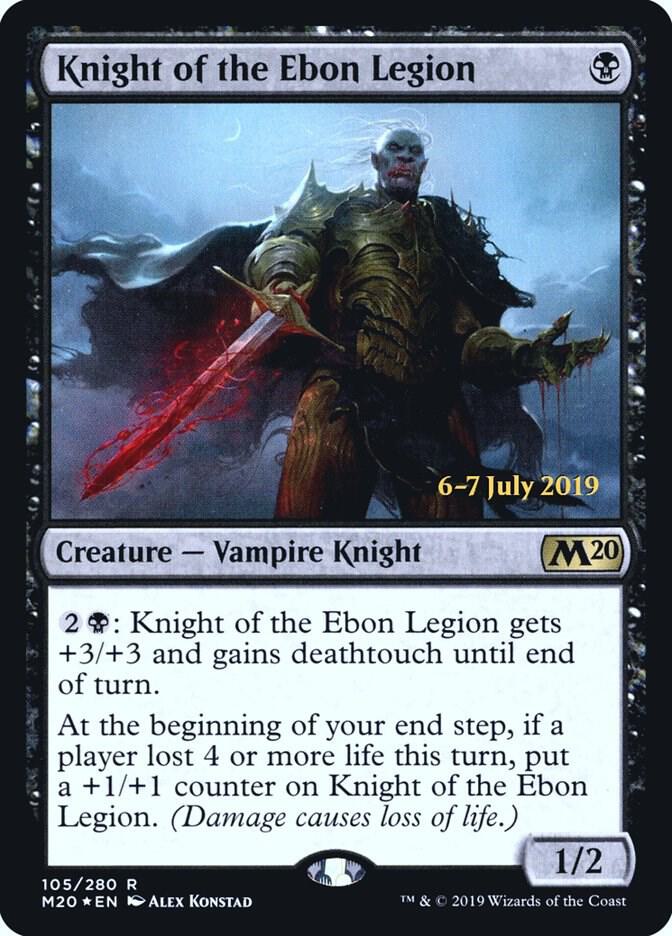 Knight of the Ebon Legion 105 card from Prerelease Cards