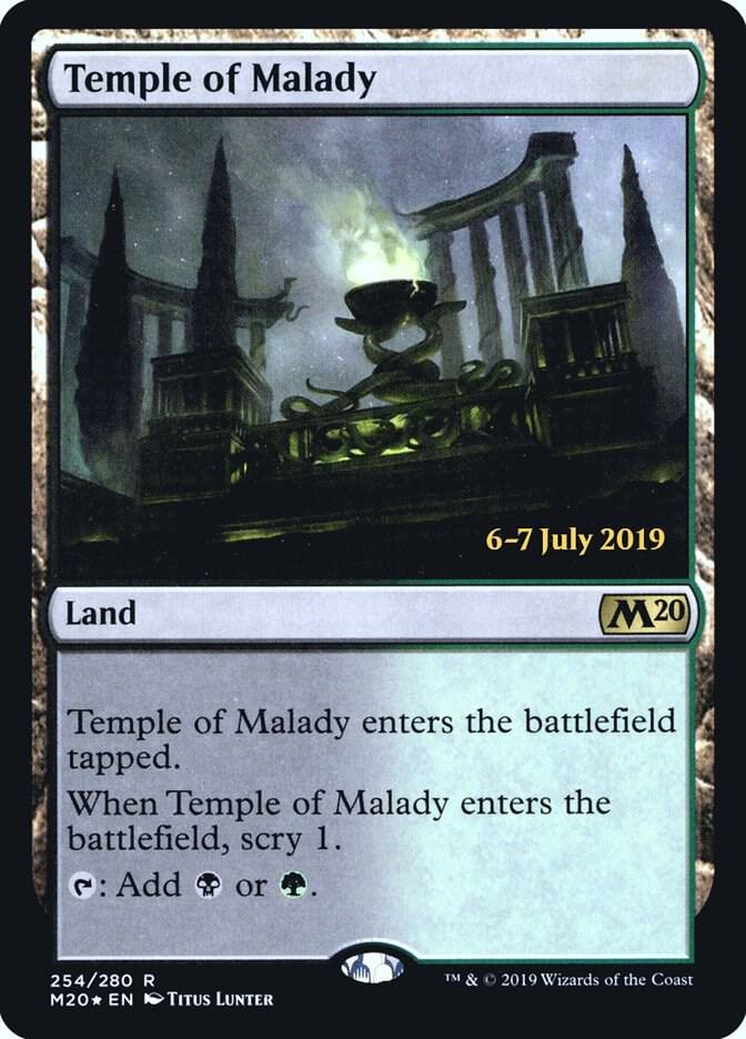 Temple of Malady (M20) 254 card from Prerelease Cards