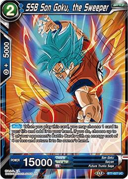 SSB Son Goku, the Sweeper BT7-027 card from Assault of the Saiyans