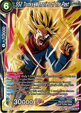 SS2 Trunks, Memories of the Past BT7-030 card from Assault of the Saiyans