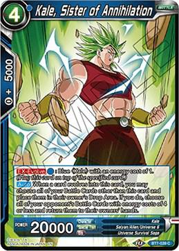 Kale, Sister of Annihilation BT7-039 card from Assault of the Saiyans