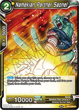 Namekian Partner Saonel BT7-090 card from Assault of the Saiyans