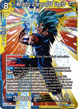 Meteoric Energy SSB Vegito BT7-118 card from Assault of the Saiyans