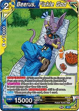 Beerus, Fickle God BT7-120 card from Assault of the Saiyans