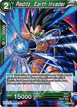 Raditz, Earth Invader SD9-02 card from Assault of the Saiyans
