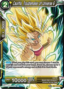 Caulifla, Troublemaker of Universe 6 XD1-07 card from Assault of the Saiyans