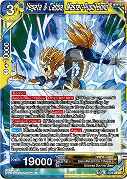 Vegeta & Cabba, Master-Pupil Bond XD1-08 card from Assault of the Saiyans