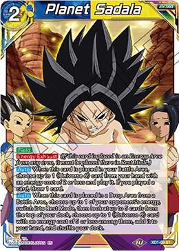 Planet Sadala XD1-09 card from Assault of the Saiyans