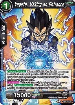 Vegeta, Making an Entrance BT7-101 card from Assault of the Saiyans