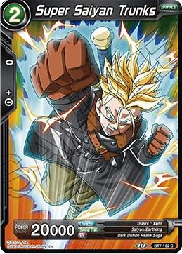 Super Saiyan Trunks BT7-102 card from Assault of the Saiyans