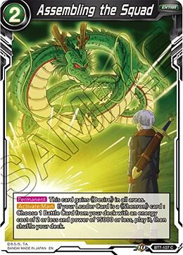 Assembling the Squad BT7-107 card from Assault of the Saiyans