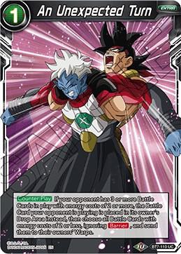 An Unexpected Turn BT7-110 card from Assault of the Saiyans