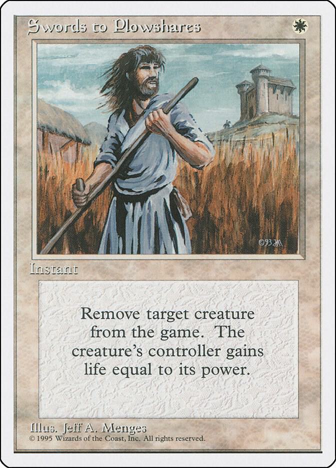 Swords to Plowshares 302 card from Fourth Edition