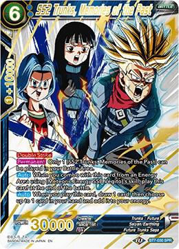 SS2 Trunks, Memories of the Past (SPR) BT7-030 card from Assault of the Saiyans