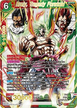 Broly, Tragedy Foretold (SPR) BT7-115 card from Assault of the Saiyans