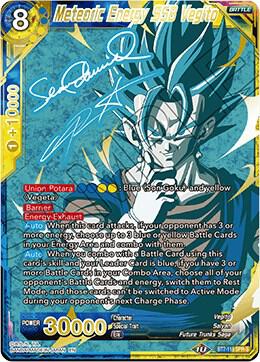 Meteoric Energy SSB Vegito (SPR Signature) BT7-118 card from Assault of the Saiyans