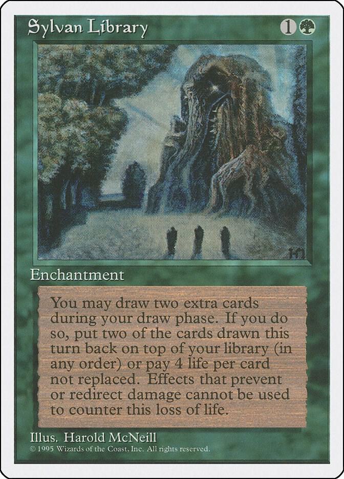 Sylvan Library 157 card from Fourth Edition