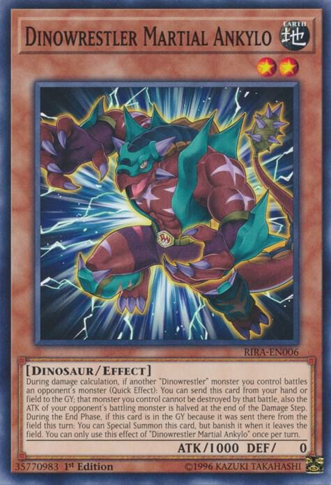 Dinowrestler Martial Ankylo RIRA-EN006 card from Rising Rampage