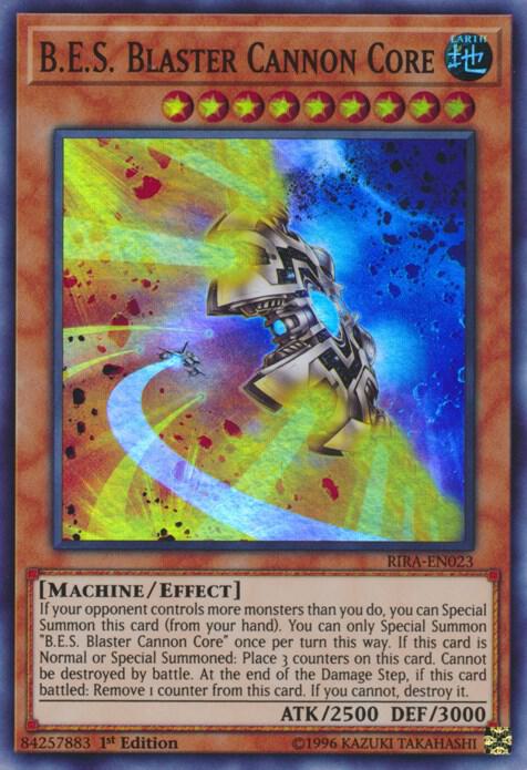 B.E.S. Blaster Cannon Core RIRA-EN023 card from Rising Rampage
