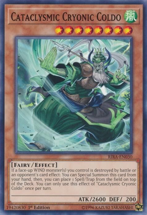 Cataclysmic Cryonic Coldo RIRA-EN030 card from Rising Rampage