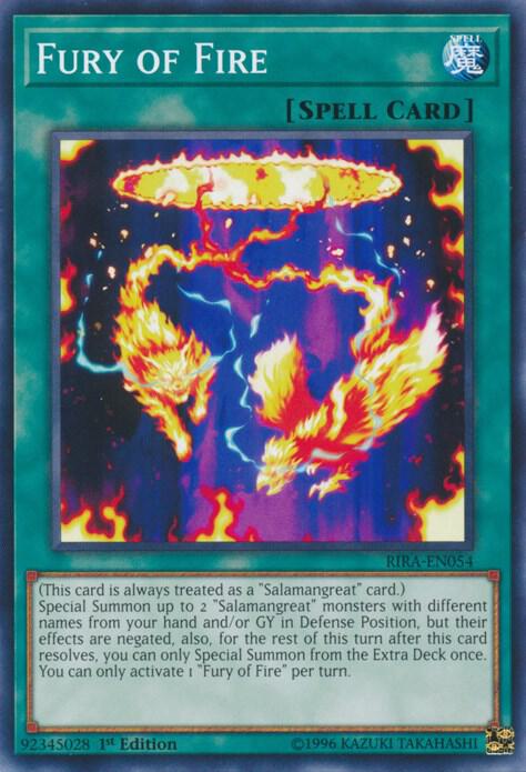 Fury of Fire RIRA-EN054 card from Rising Rampage